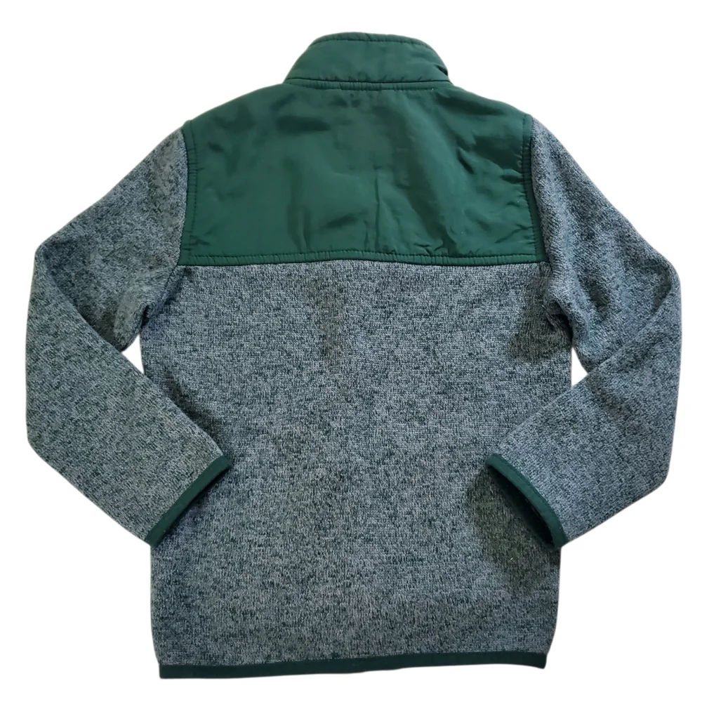 K1405 * The Children's Place Trail Fleece Full Zip Jacket Gray Green Size 5T